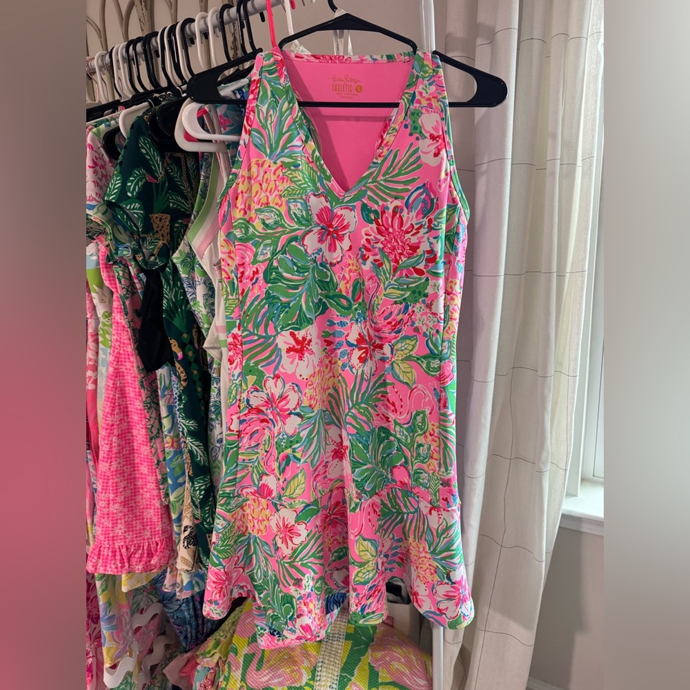 Lilly Pulitzer Luxletic Floral Dress w/shorts